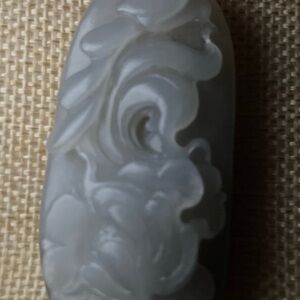 Gray Carved Pendant